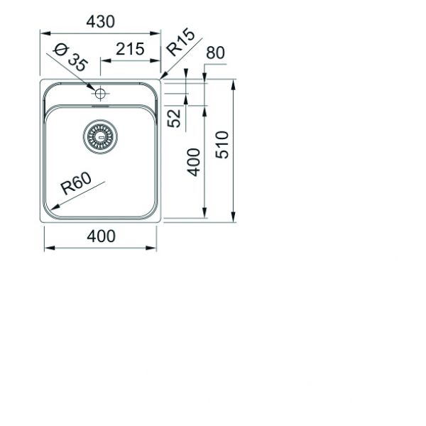 Franke Edelstahlbecken SRX 210-40 A Edelstahl Handbedienung